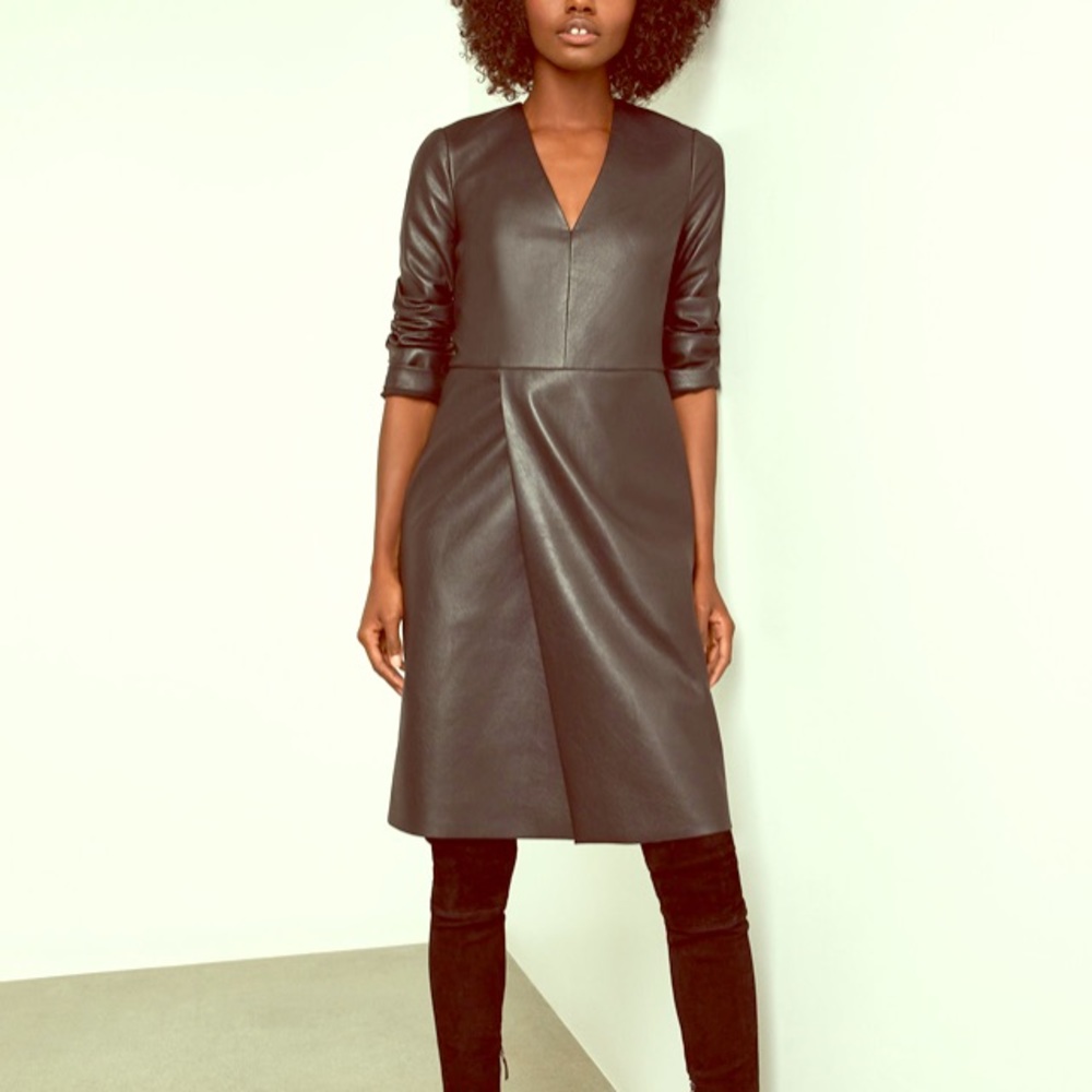 BCBG Faux Leather Dress-size Medium